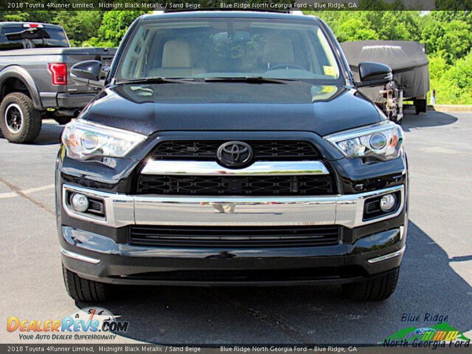 2018 Toyota 4Runner Limited Midnight Black Metallic / Sand Beige Photo #8