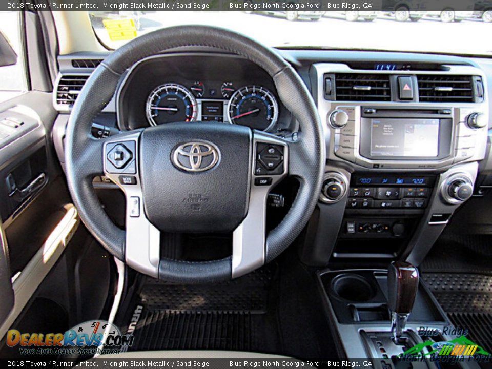 2018 Toyota 4Runner Limited Midnight Black Metallic / Sand Beige Photo #16