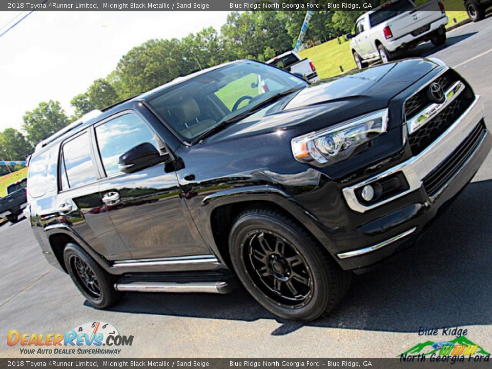 2018 Toyota 4Runner Limited Midnight Black Metallic / Sand Beige Photo #28