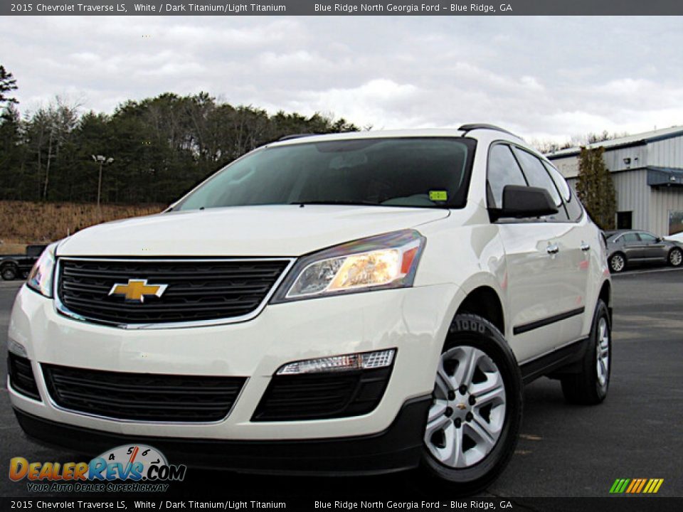 2015 Chevrolet Traverse LS White / Dark Titanium/Light Titanium Photo #1