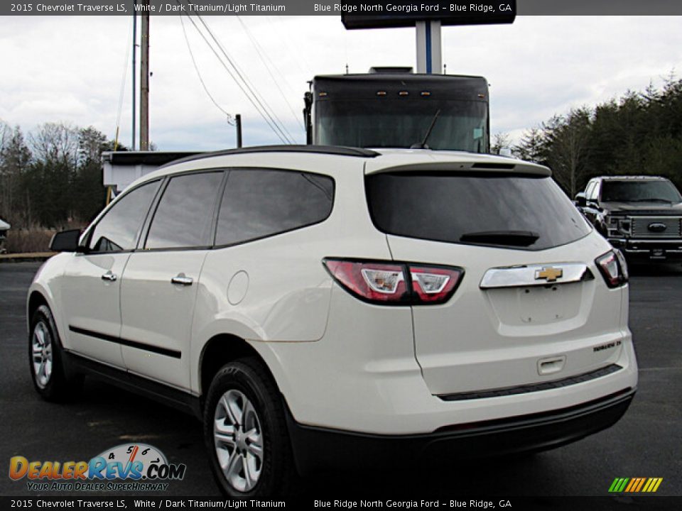 2015 Chevrolet Traverse LS White / Dark Titanium/Light Titanium Photo #3