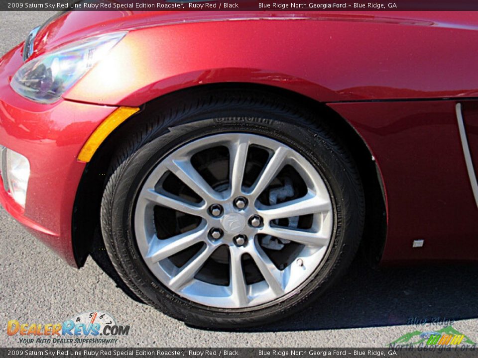2009 Saturn Sky Red Line Ruby Red Special Edition Roadster Wheel Photo #9