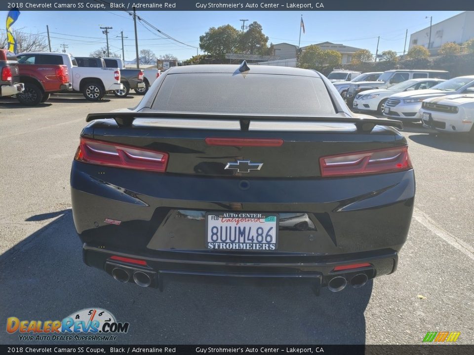 2018 Chevrolet Camaro SS Coupe Black / Adrenaline Red Photo #14