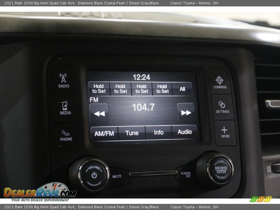 2021 Ram 1500 Big Horn Quad Cab 4x4 Diamond Black Crystal Pearl / Diesel Gray/Black Photo #10
