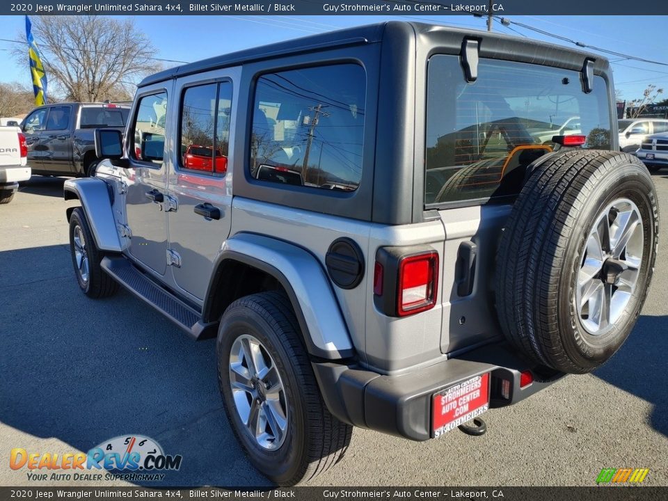 2020 Jeep Wrangler Unlimited Sahara 4x4 Billet Silver Metallic / Black Photo #10