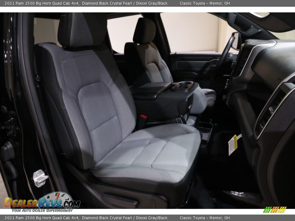 2021 Ram 1500 Big Horn Quad Cab 4x4 Diamond Black Crystal Pearl / Diesel Gray/Black Photo #14