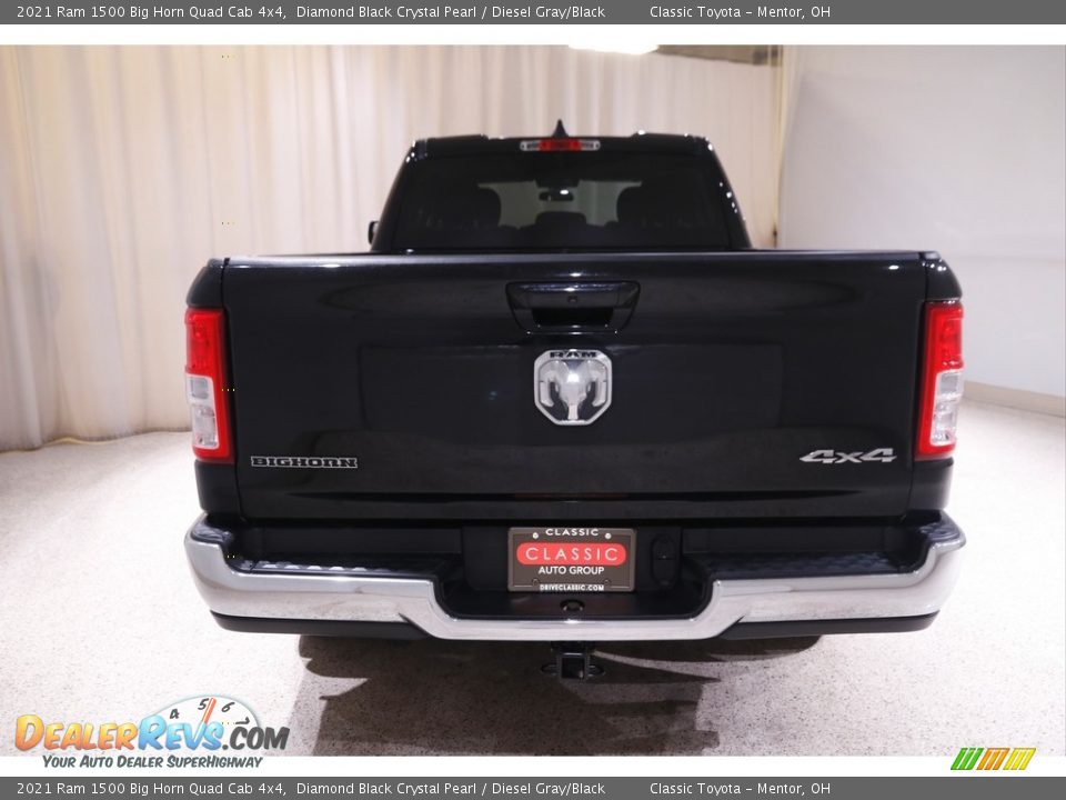 2021 Ram 1500 Big Horn Quad Cab 4x4 Diamond Black Crystal Pearl / Diesel Gray/Black Photo #17
