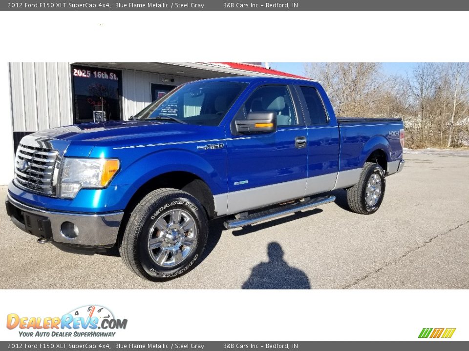 2012 Ford F150 XLT SuperCab 4x4 Blue Flame Metallic / Steel Gray Photo #1