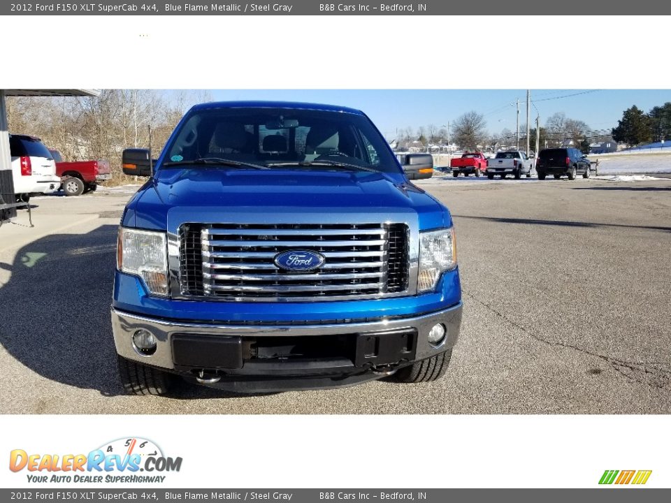 2012 Ford F150 XLT SuperCab 4x4 Blue Flame Metallic / Steel Gray Photo #2