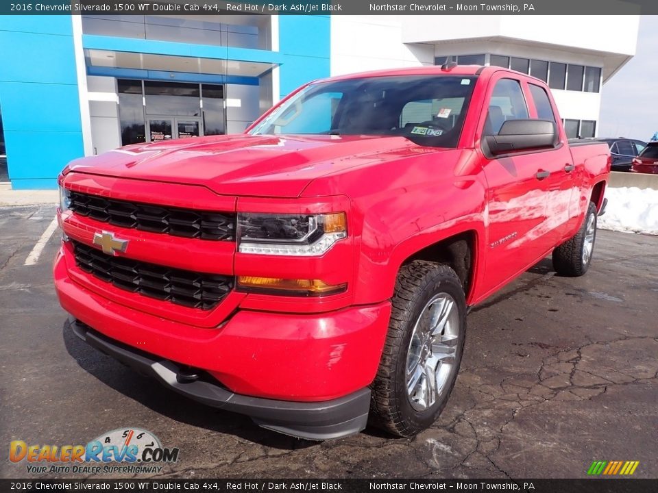 Red Hot 2016 Chevrolet Silverado 1500 WT Double Cab 4x4 Photo #2