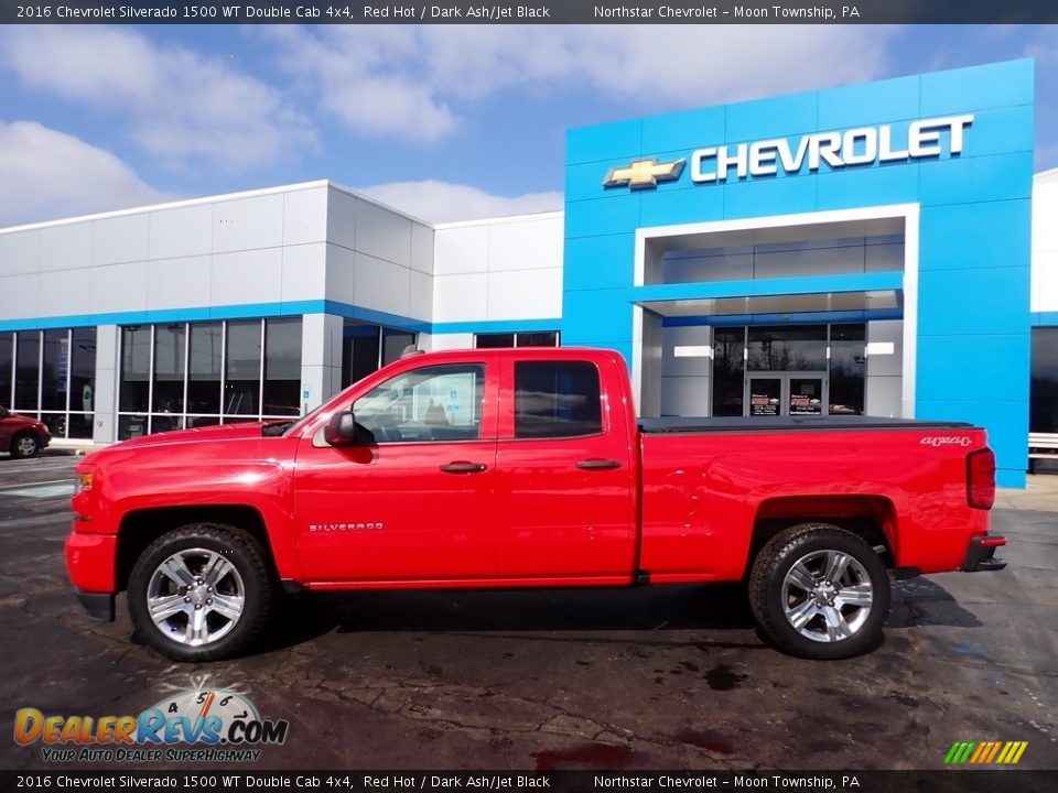 Red Hot 2016 Chevrolet Silverado 1500 WT Double Cab 4x4 Photo #3