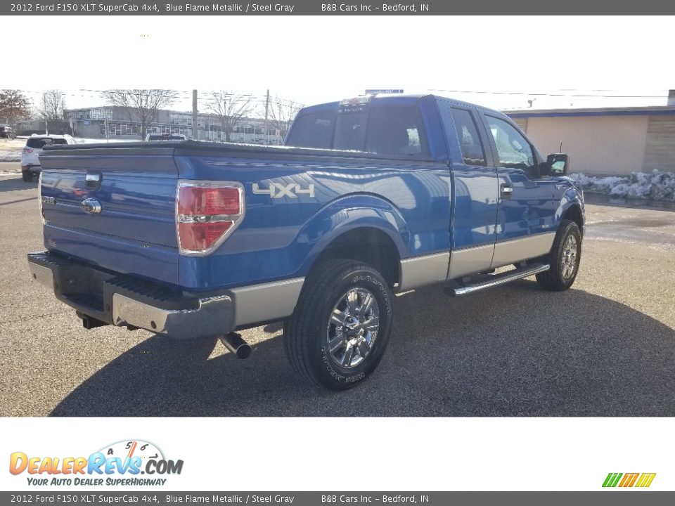 2012 Ford F150 XLT SuperCab 4x4 Blue Flame Metallic / Steel Gray Photo #4