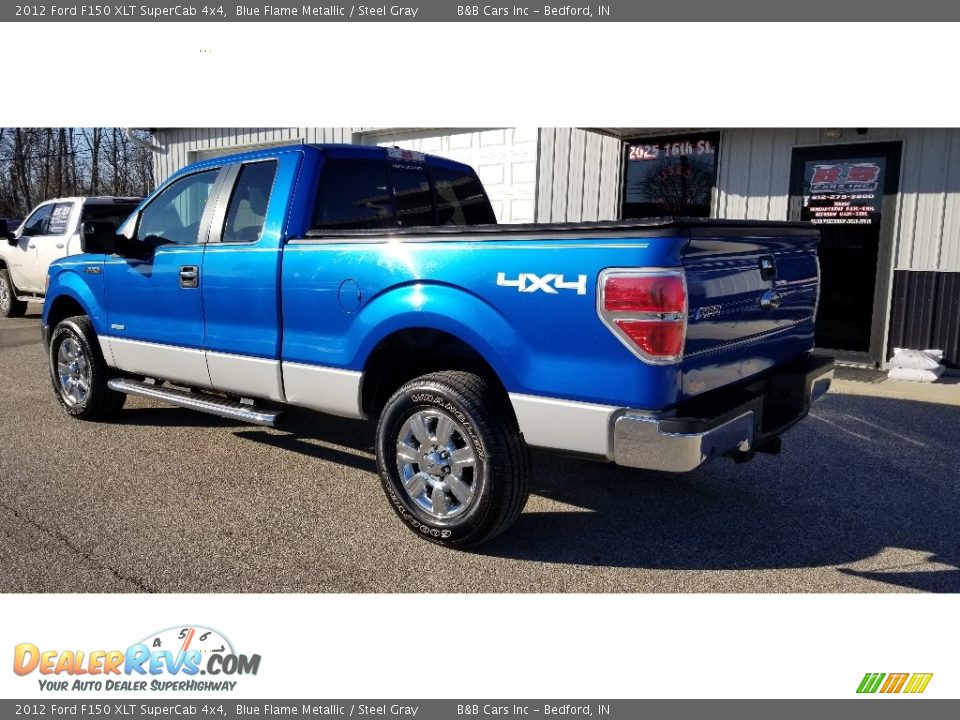 2012 Ford F150 XLT SuperCab 4x4 Blue Flame Metallic / Steel Gray Photo #5