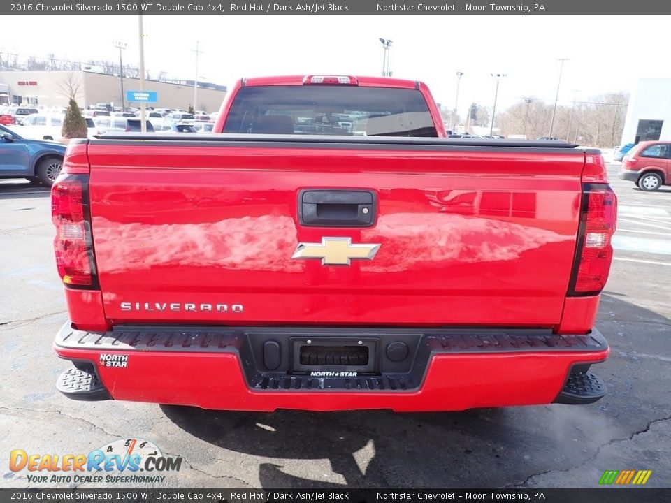 2016 Chevrolet Silverado 1500 WT Double Cab 4x4 Red Hot / Dark Ash/Jet Black Photo #6