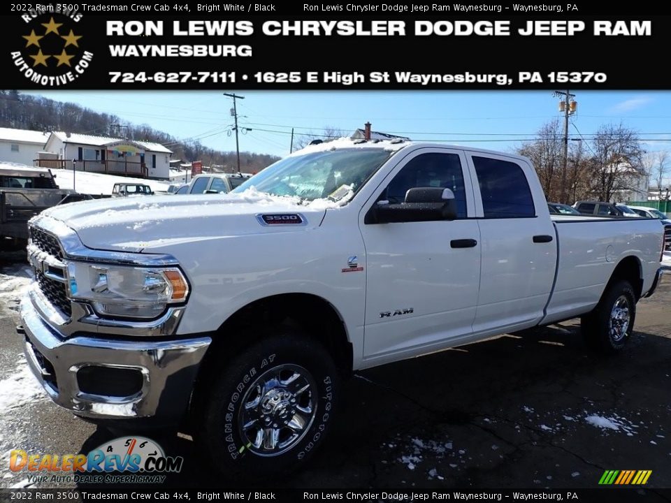 2022 Ram 3500 Tradesman Crew Cab 4x4 Bright White / Black Photo #1