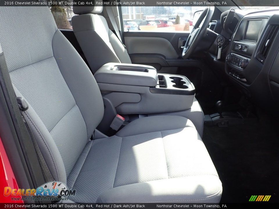 Front Seat of 2016 Chevrolet Silverado 1500 WT Double Cab 4x4 Photo #14