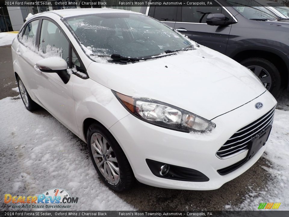 2014 Ford Fiesta SE Sedan Oxford White / Charcoal Black Photo #4