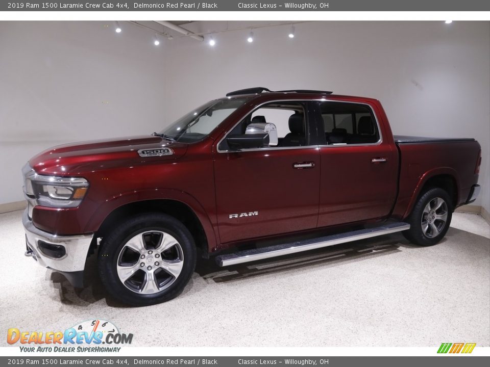 2019 Ram 1500 Laramie Crew Cab 4x4 Delmonico Red Pearl / Black Photo #3