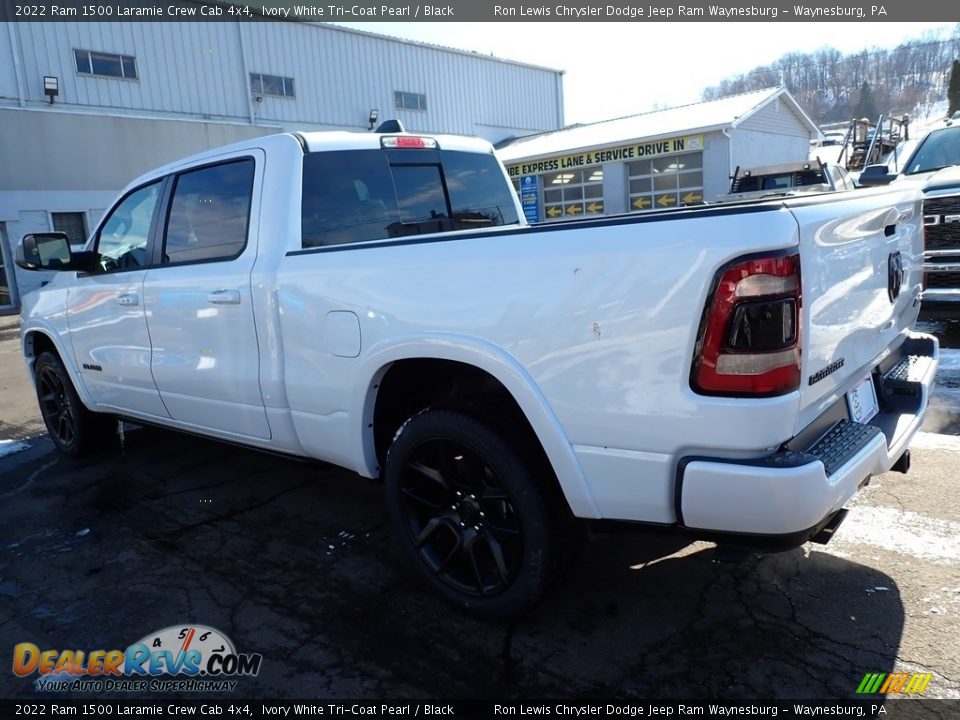 2022 Ram 1500 Laramie Crew Cab 4x4 Ivory White Tri-Coat Pearl / Black Photo #3