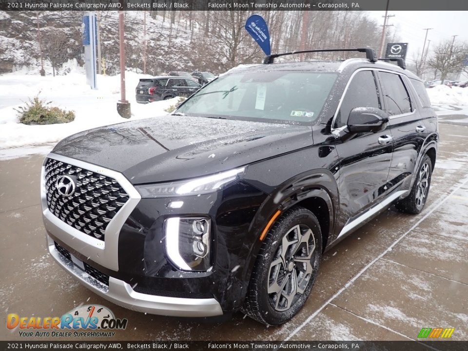 Front 3/4 View of 2021 Hyundai Palisade Calligraphy AWD Photo #7