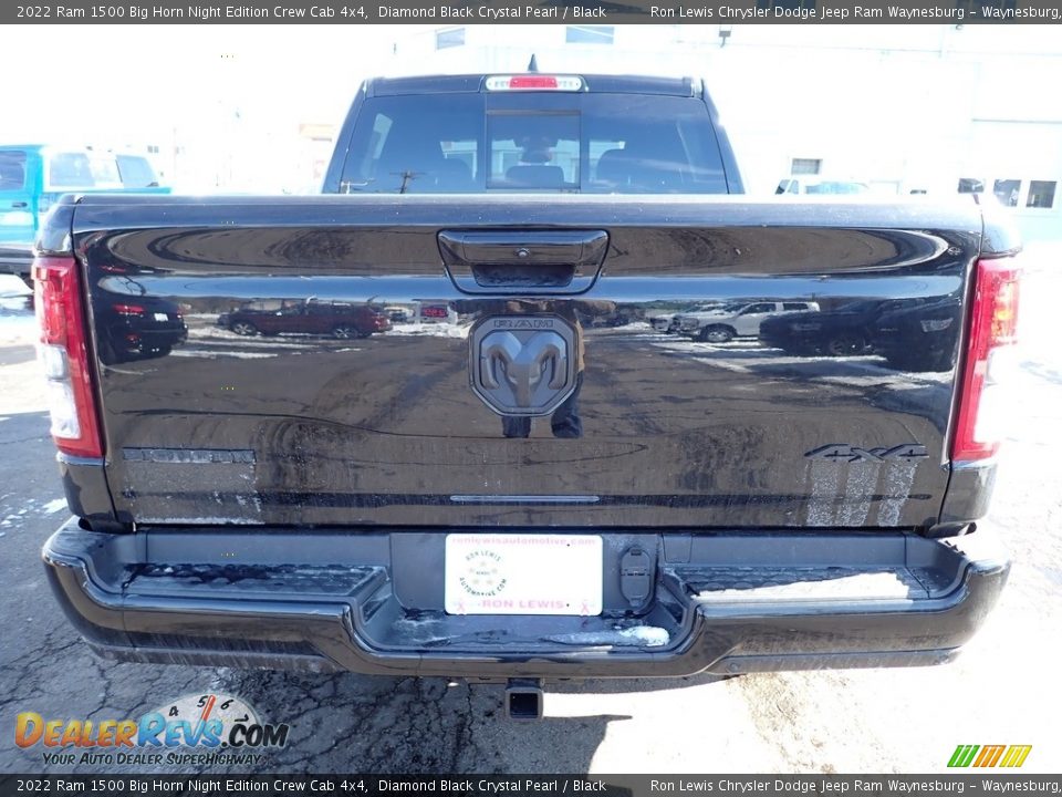 2022 Ram 1500 Big Horn Night Edition Crew Cab 4x4 Diamond Black Crystal Pearl / Black Photo #4