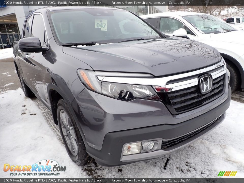 2020 Honda Ridgeline RTL-E AWD Pacific Pewter Metallic / Black Photo #3