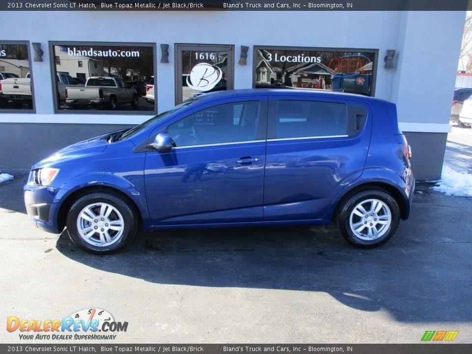 2013 Chevrolet Sonic LT Hatch Blue Topaz Metallic / Jet Black/Brick Photo #1