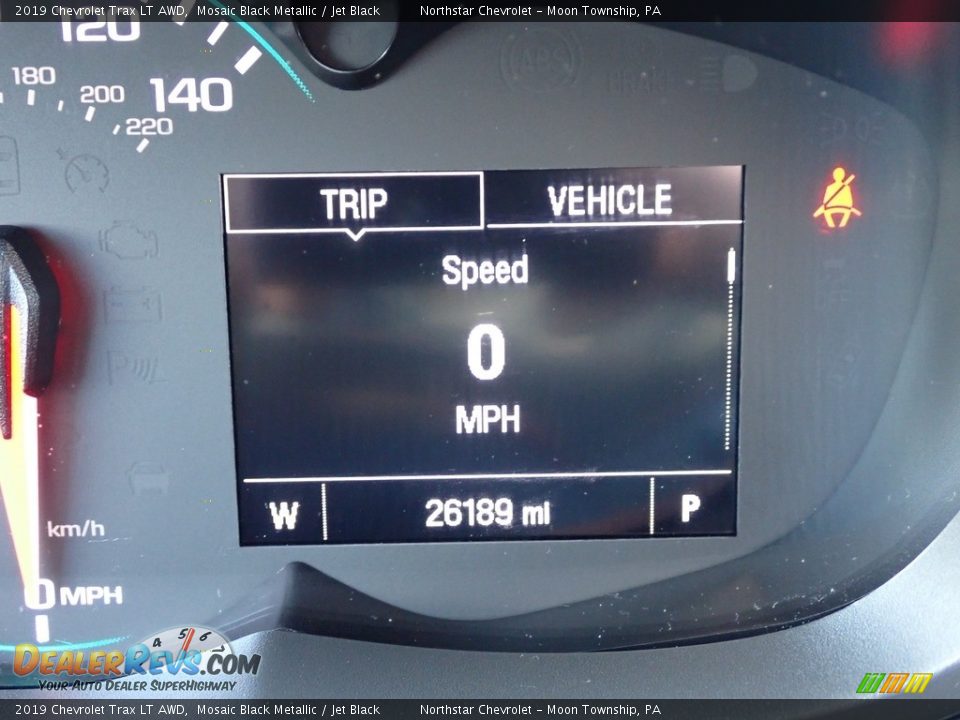 2019 Chevrolet Trax LT AWD Mosaic Black Metallic / Jet Black Photo #29