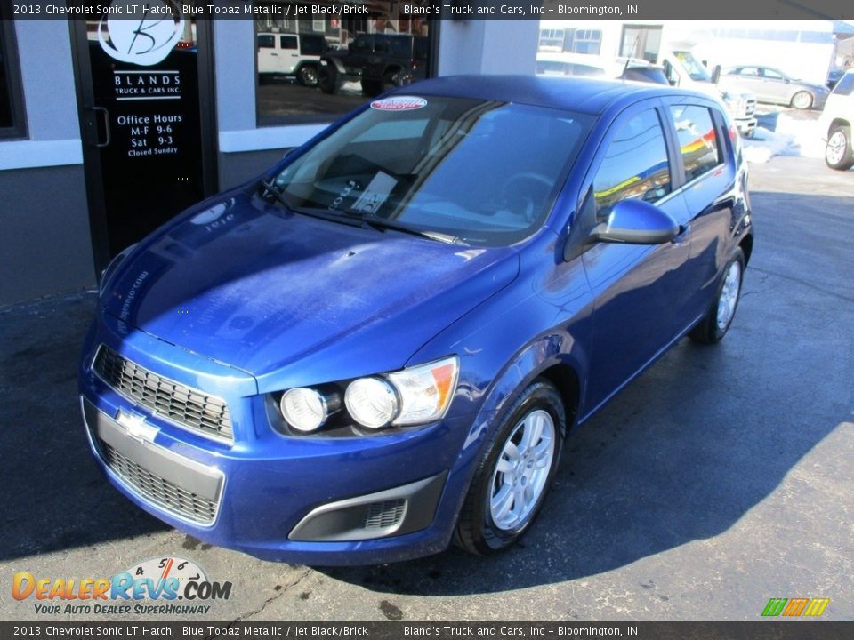 2013 Chevrolet Sonic LT Hatch Blue Topaz Metallic / Jet Black/Brick Photo #2