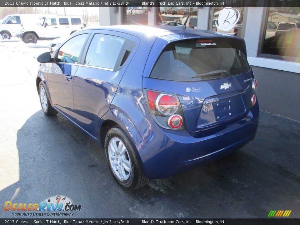 2013 Chevrolet Sonic LT Hatch Blue Topaz Metallic / Jet Black/Brick Photo #3