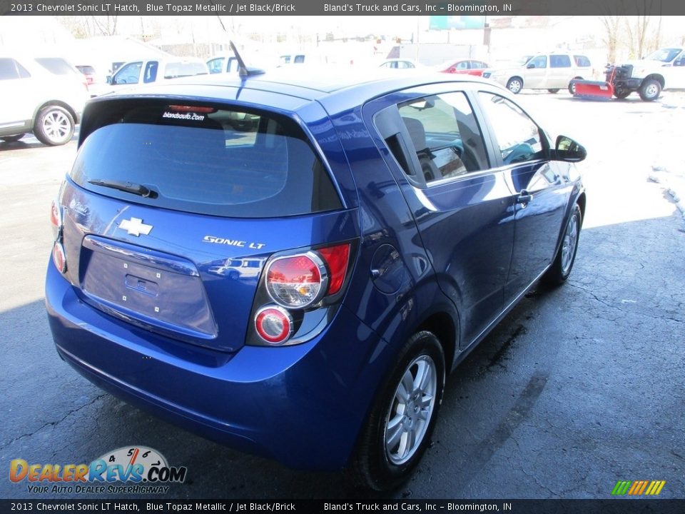 2013 Chevrolet Sonic LT Hatch Blue Topaz Metallic / Jet Black/Brick Photo #4