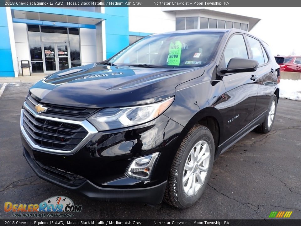 2018 Chevrolet Equinox LS AWD Mosaic Black Metallic / Medium Ash Gray Photo #2
