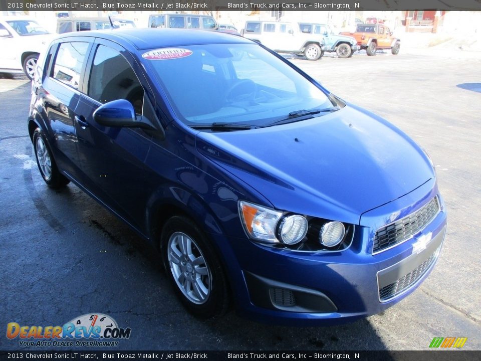 2013 Chevrolet Sonic LT Hatch Blue Topaz Metallic / Jet Black/Brick Photo #5