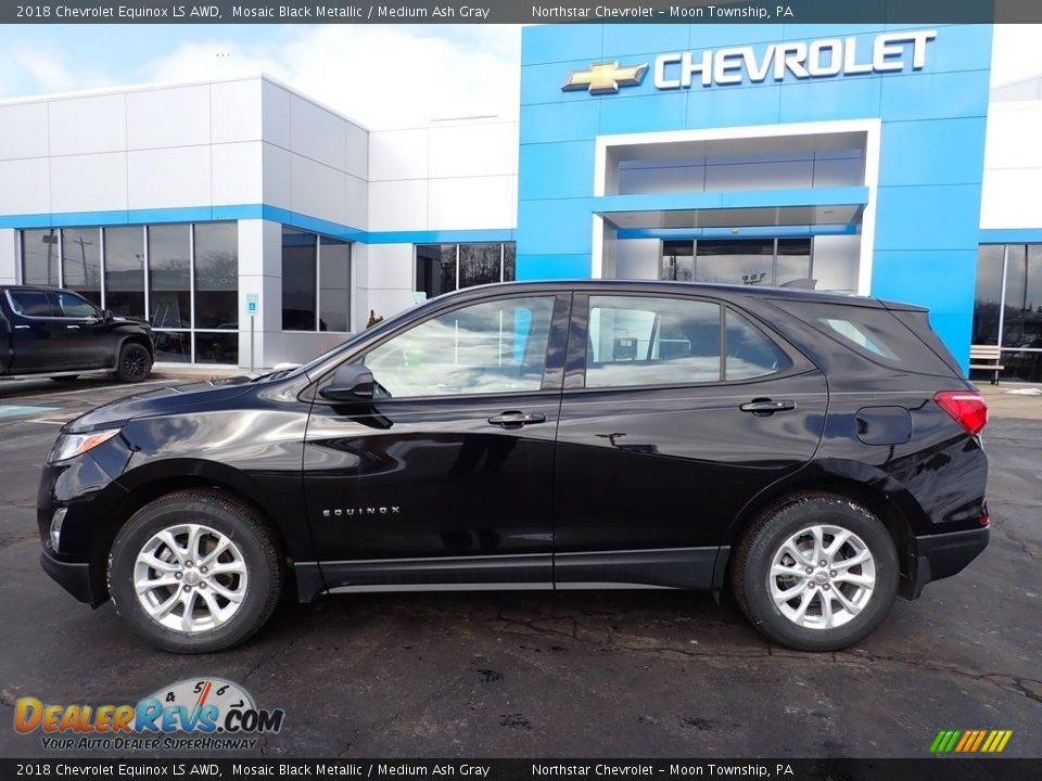 2018 Chevrolet Equinox LS AWD Mosaic Black Metallic / Medium Ash Gray Photo #3
