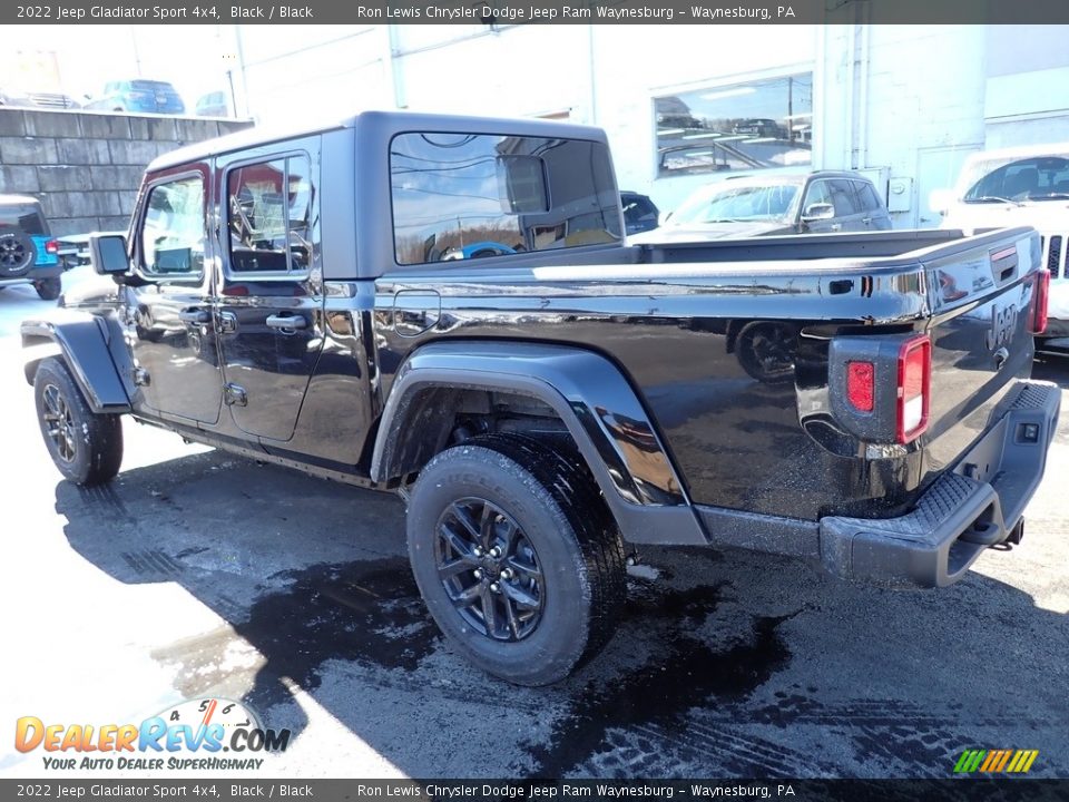 2022 Jeep Gladiator Sport 4x4 Black / Black Photo #3