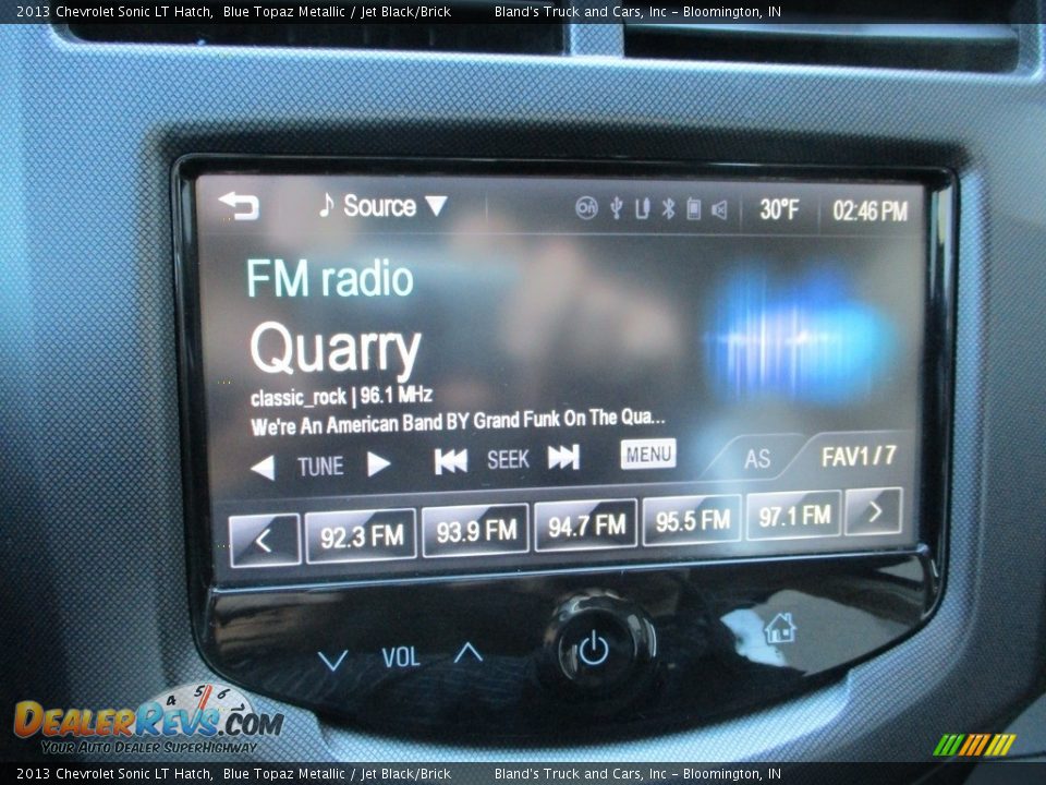 Audio System of 2013 Chevrolet Sonic LT Hatch Photo #17