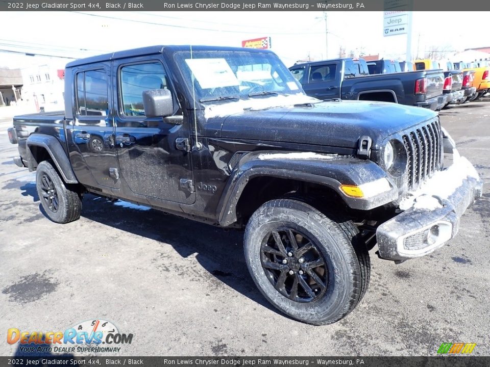 2022 Jeep Gladiator Sport 4x4 Black / Black Photo #7