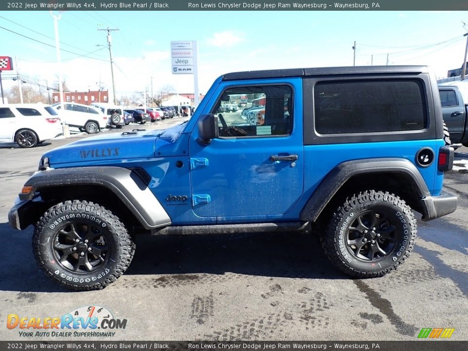 Hydro Blue Pearl 2022 Jeep Wrangler Willys 4x4 Photo #2