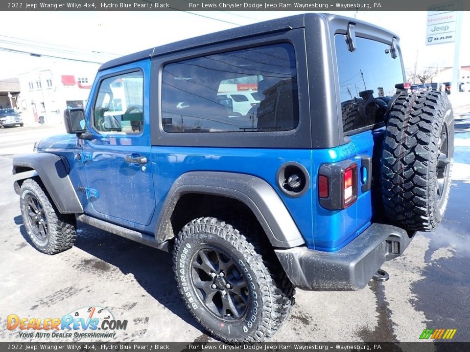 2022 Jeep Wrangler Willys 4x4 Hydro Blue Pearl / Black Photo #3