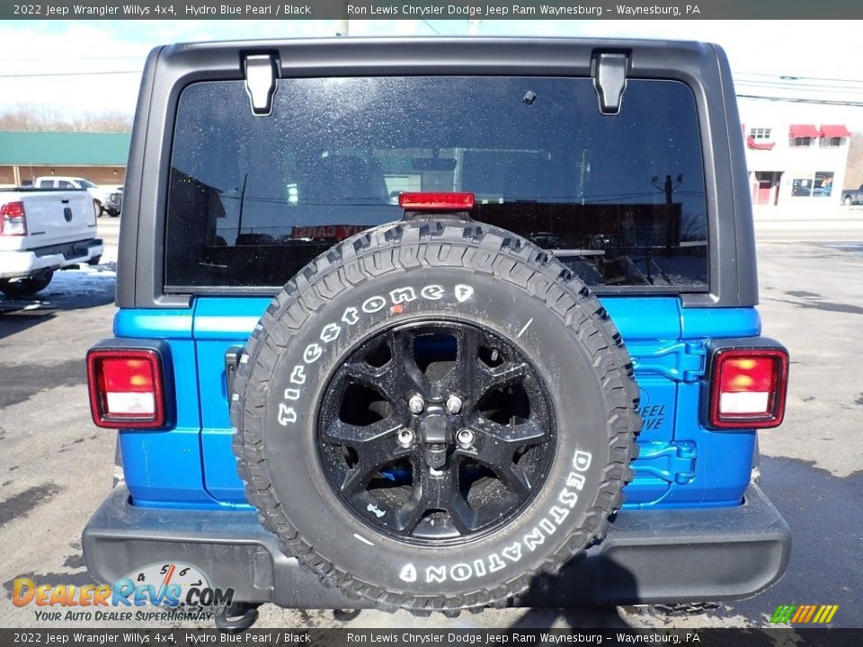 2022 Jeep Wrangler Willys 4x4 Hydro Blue Pearl / Black Photo #4