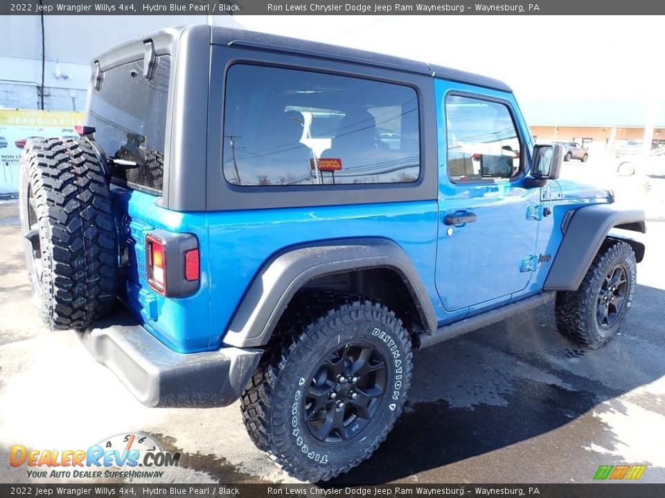 2022 Jeep Wrangler Willys 4x4 Hydro Blue Pearl / Black Photo #6