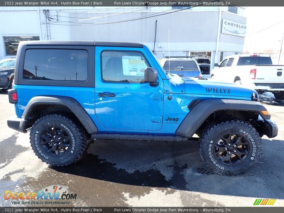 Hydro Blue Pearl 2022 Jeep Wrangler Willys 4x4 Photo #7