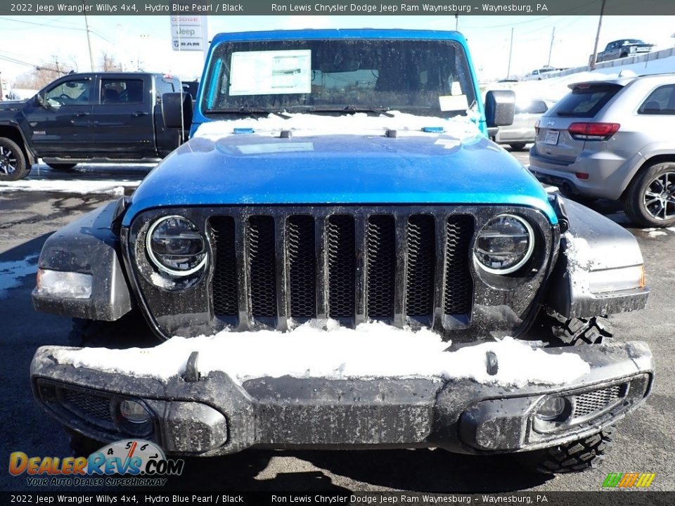 2022 Jeep Wrangler Willys 4x4 Hydro Blue Pearl / Black Photo #9