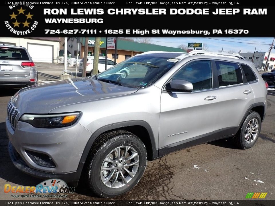 2021 Jeep Cherokee Latitude Lux 4x4 Billet Silver Metallic / Black Photo #1