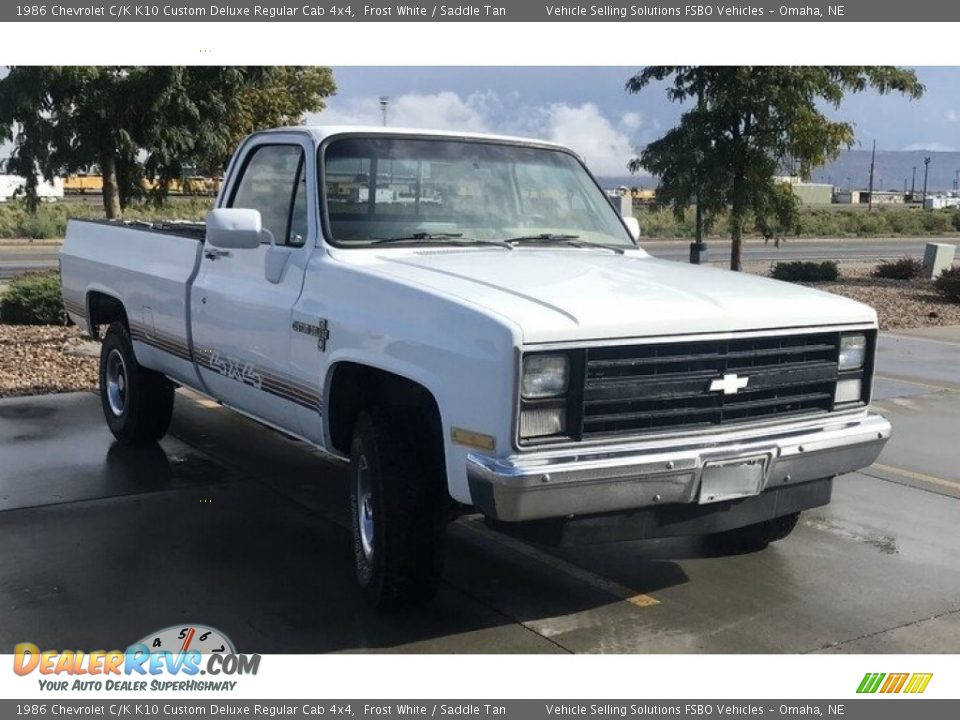 Frost White 1986 Chevrolet C/K K10 Custom Deluxe Regular Cab 4x4 Photo #7