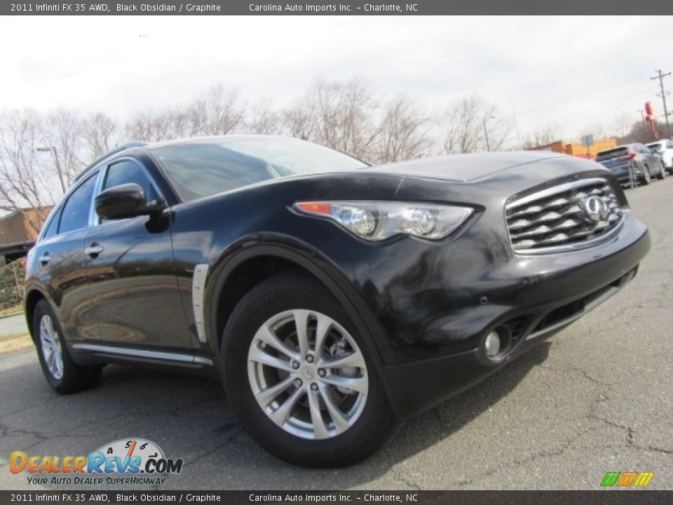 2011 Infiniti FX 35 AWD Black Obsidian / Graphite Photo #1