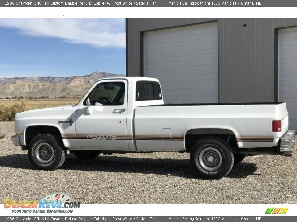 Frost White 1986 Chevrolet C/K K10 Custom Deluxe Regular Cab 4x4 Photo #8