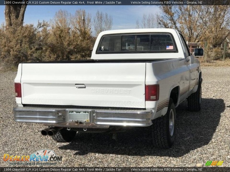 Frost White 1986 Chevrolet C/K K10 Custom Deluxe Regular Cab 4x4 Photo #9