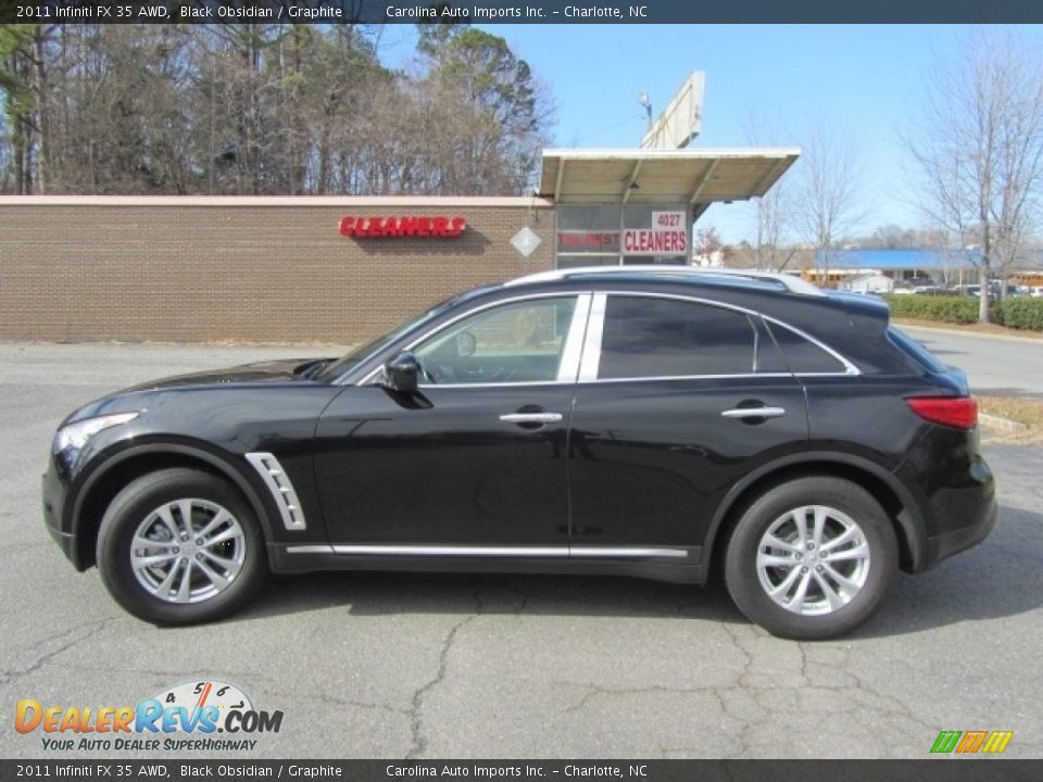 2011 Infiniti FX 35 AWD Black Obsidian / Graphite Photo #7