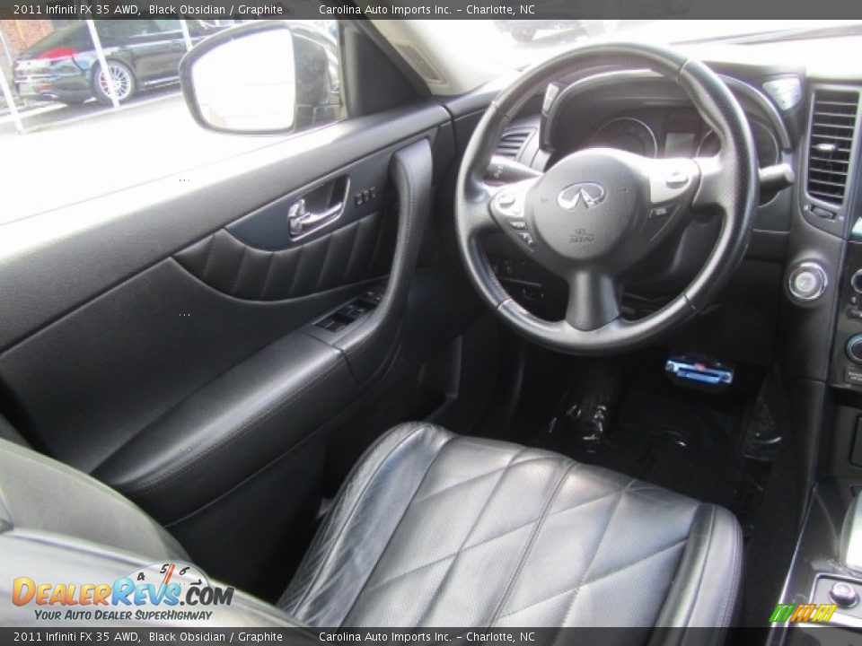 2011 Infiniti FX 35 AWD Black Obsidian / Graphite Photo #12